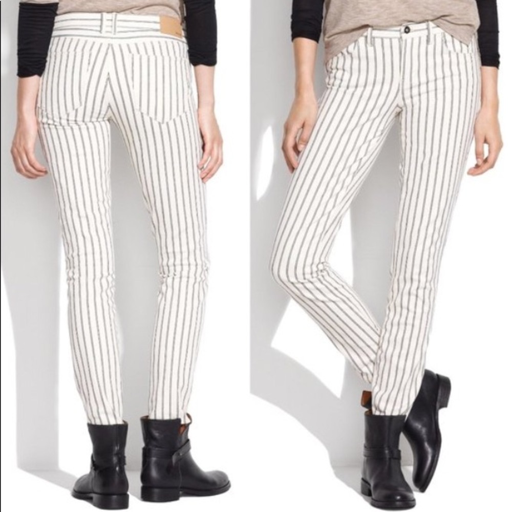Madewell Skinny Skinny Ankle Stripe Jeans